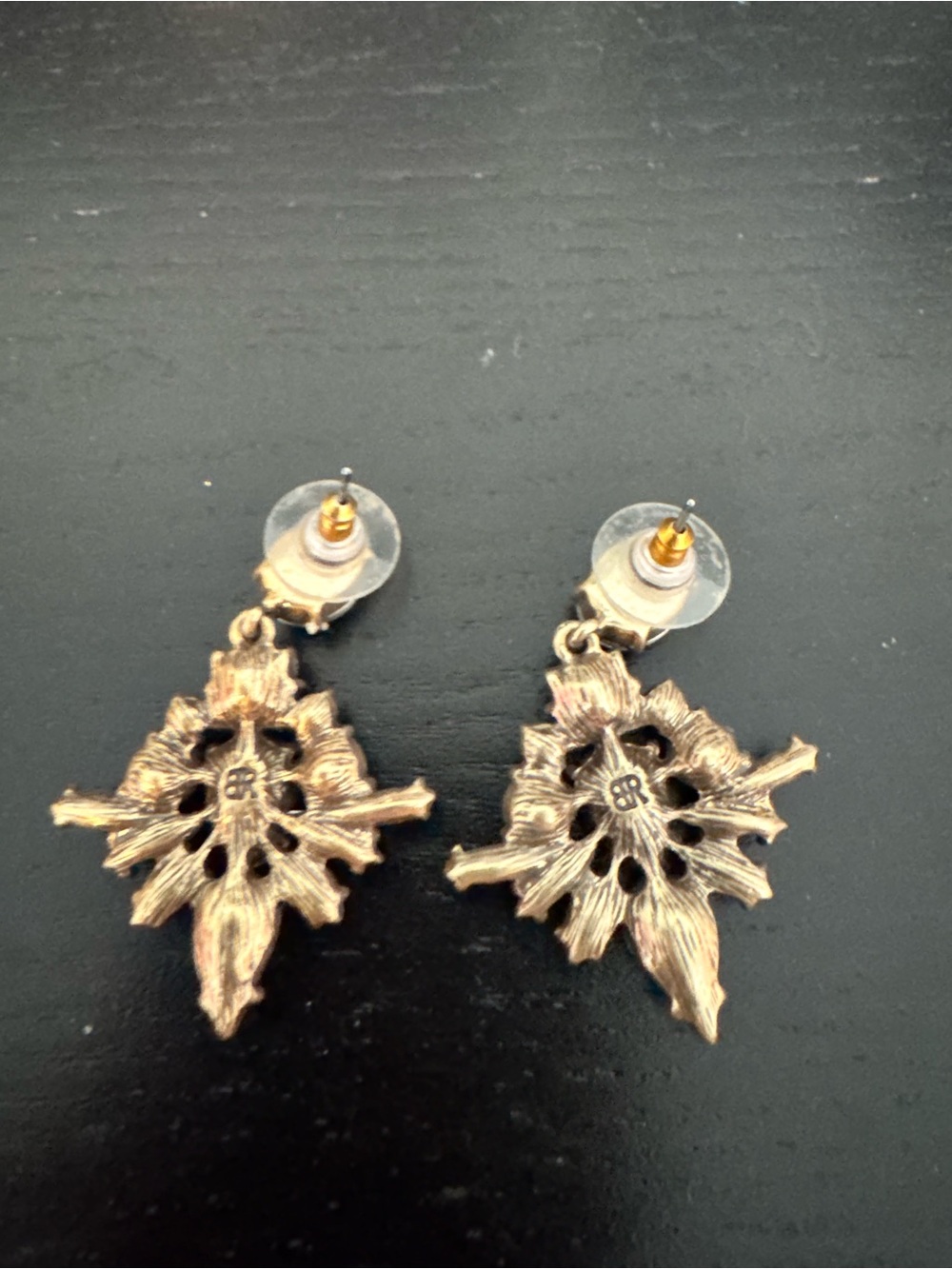 Banana Republic Gray Crystal Drop Statement Earrings - Picture 9 of 10